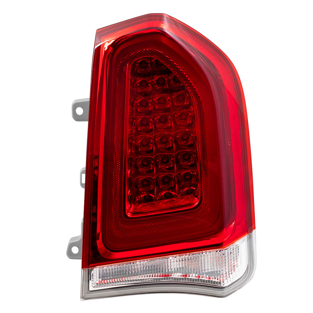 Brock Replacement Set Driver and Passenger Tail Lights with Chrome Compatible with 2015-2019 300