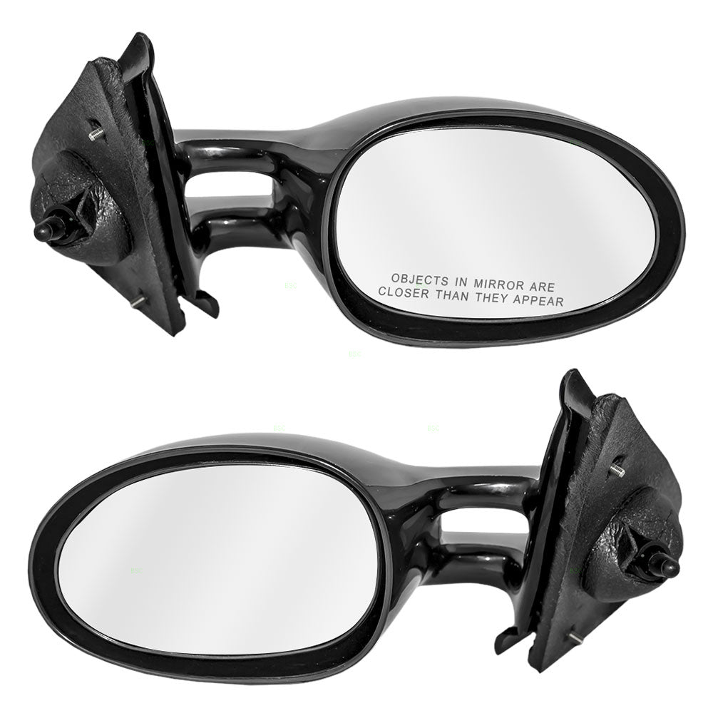 Replacement Driver and Passenger Manual Remote Side View Mirrors Compatible with 1995-2000 Cirrus Stratus 4646803 4646802