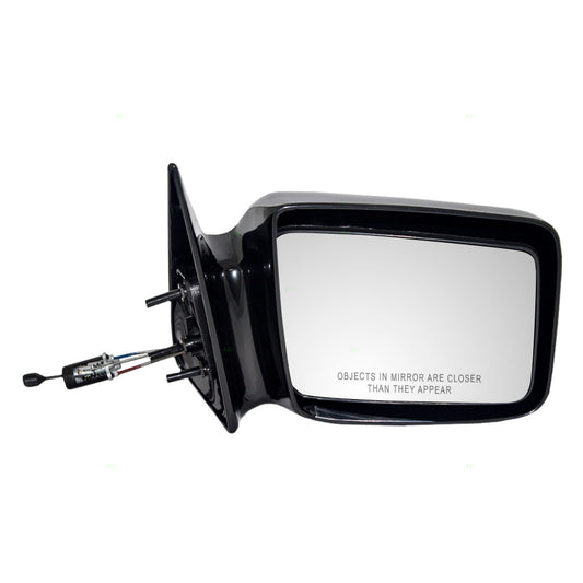 Replacement Passenger Manual Remote Side View Mirror Gloss Compatible with 1987-1996 Dakota Pickup Truck 55025868