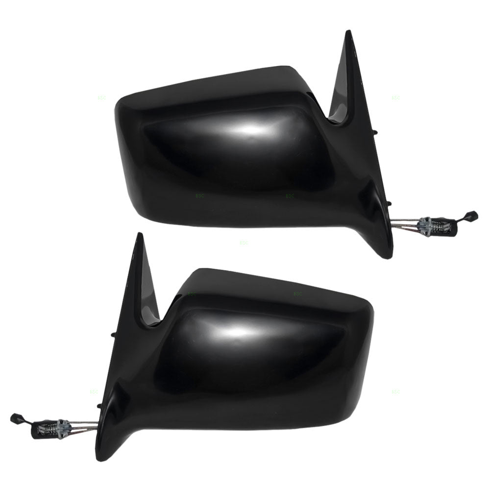 Replacement Set Driver and Passenger Manual Remote Side View Mirrors Gloss Compatible with 1987-1996 Dakota Pickup Truck 55025869 55025868