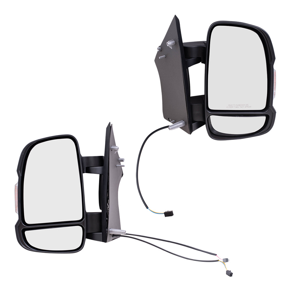 Pair Set Manual Side View Mirrors w/ Signal Replacement for 14-19 ProMaster Van 5VE99JXWAE 5VE98JXWAD