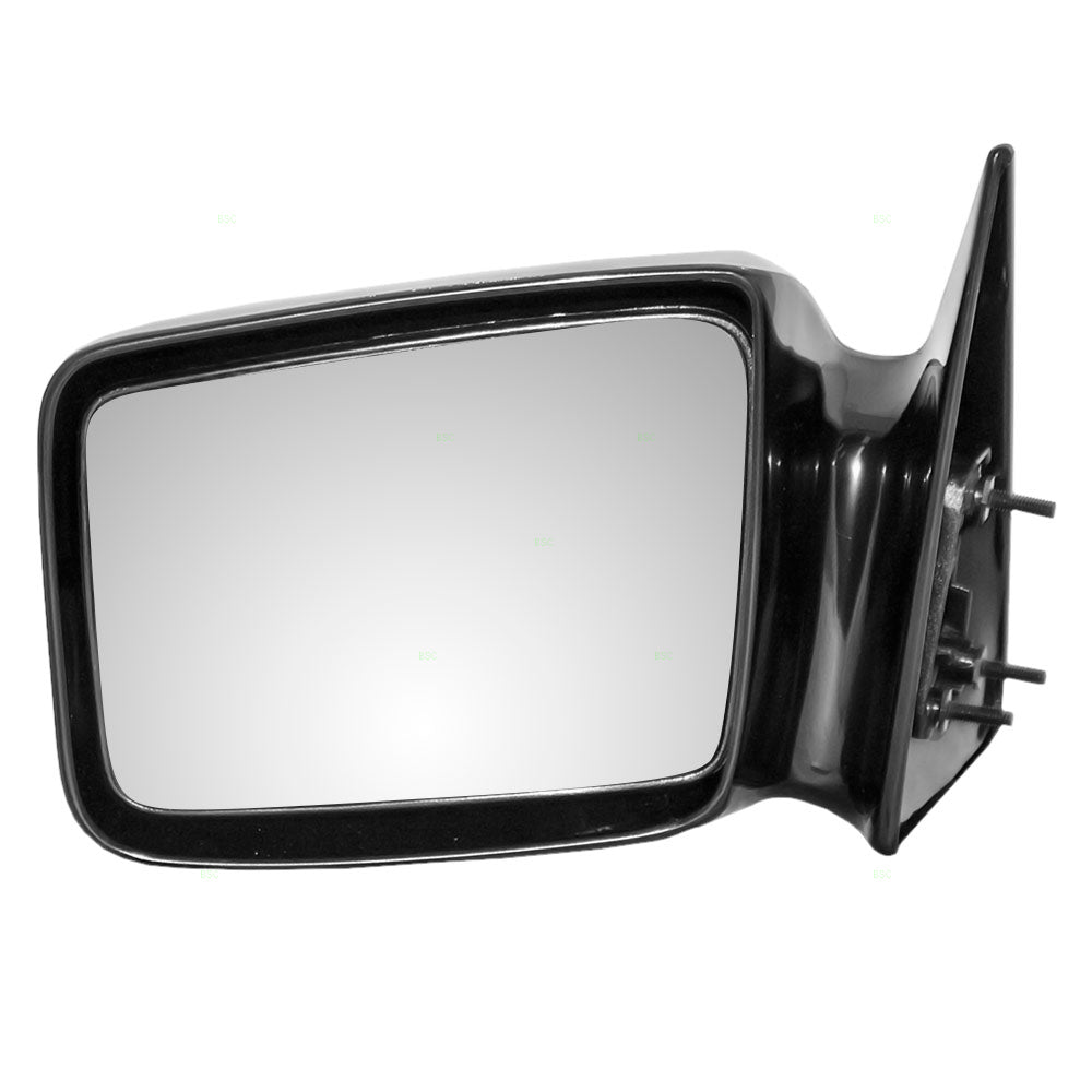 Replacement Driver Manual Side View Mirror 5x7 Ready-to-Paint Black Compatible with 1987-1996 Dakota 4354345