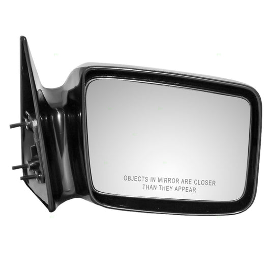 Replacement Passenger Manual Side View Mirror 5x7 Ready-to-Paint Black Compatible with 1987-1996 Dakota 4354344