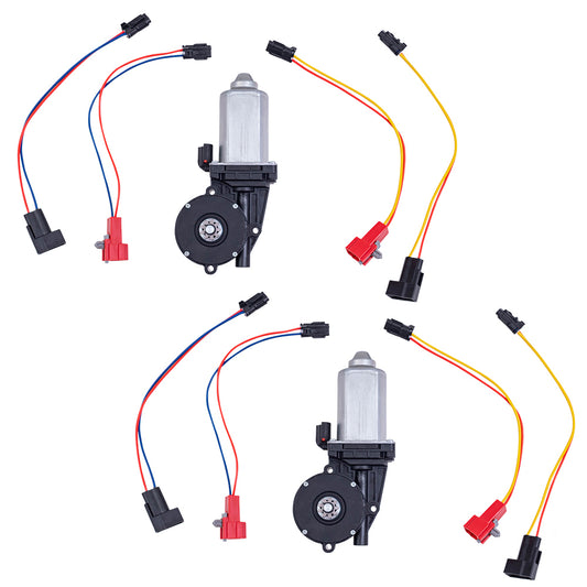 Brock Aftermarket Replacement Power Window Motor 2 Piece Set Compatible With 1969-1995 Dodge Models