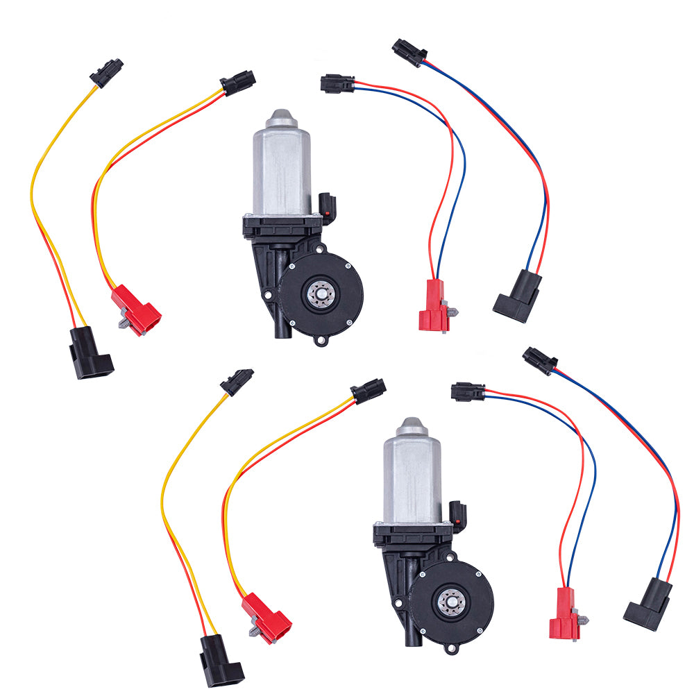 Brock Aftermarket Replacement Power Window Motor 2 Piece Set Compatible With 1969-1995 Dodge Models