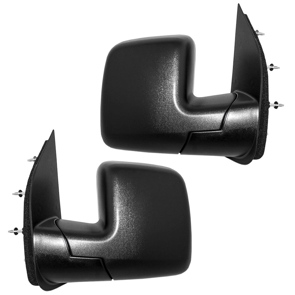 Driver and Passenger Manual Side View Mirrors Sail Type with Spotter Glass Replacement for 2003-2014 E-Series Van AC2Z17683BA AC2Z17682BA