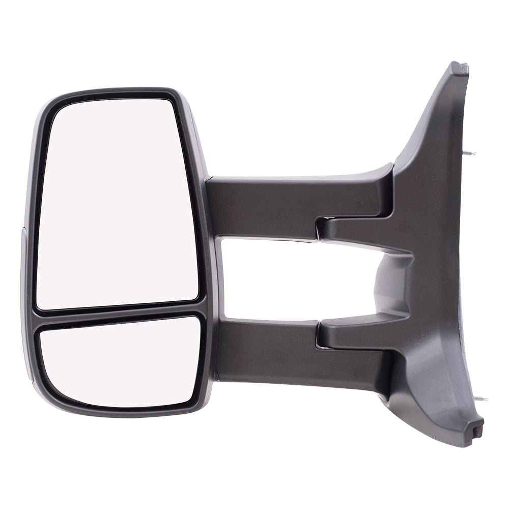 Replacement Set Driver and Passenger Manual Side Door Mirrors with Dual Long Arms Compatible with 2015-2019 Transit Van with Medium or High Roof