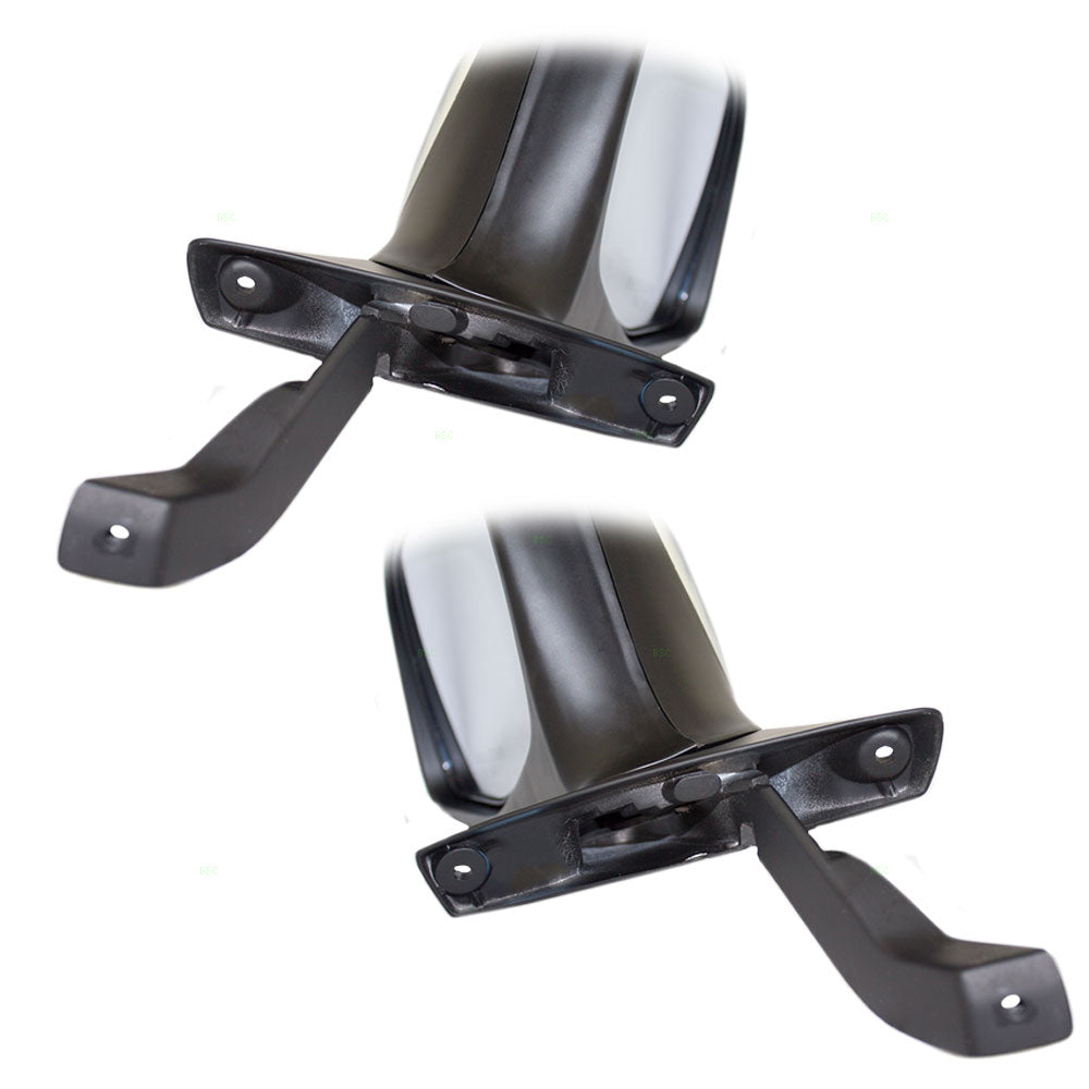 Driver and Passenger Manual Side View Paddle Type Mirrors Black & Chrome Replacement for 1992-1997 F150 F250 F350 Pickup Truck 1992-1996 Bronco