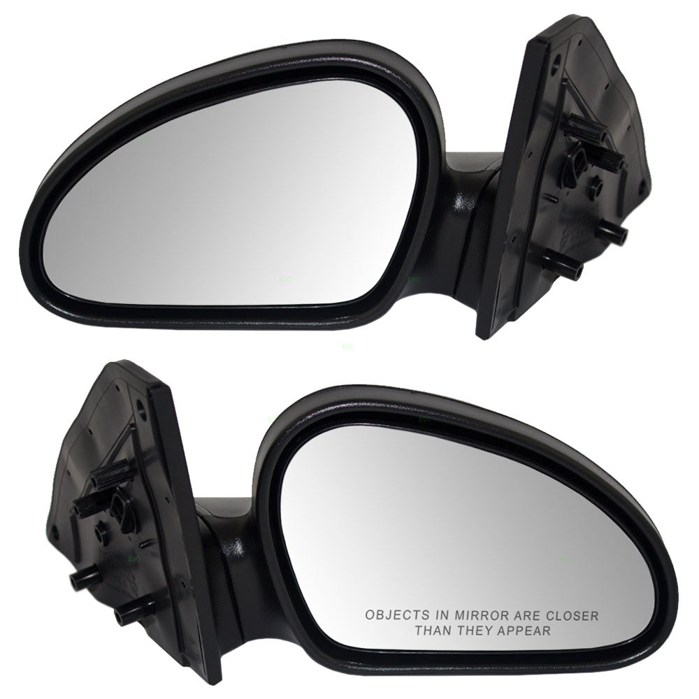 Driver and Passenger Manual Side View Mirrors Textured Replacement for 1997-2002 Escort 1997-1999 Tracer