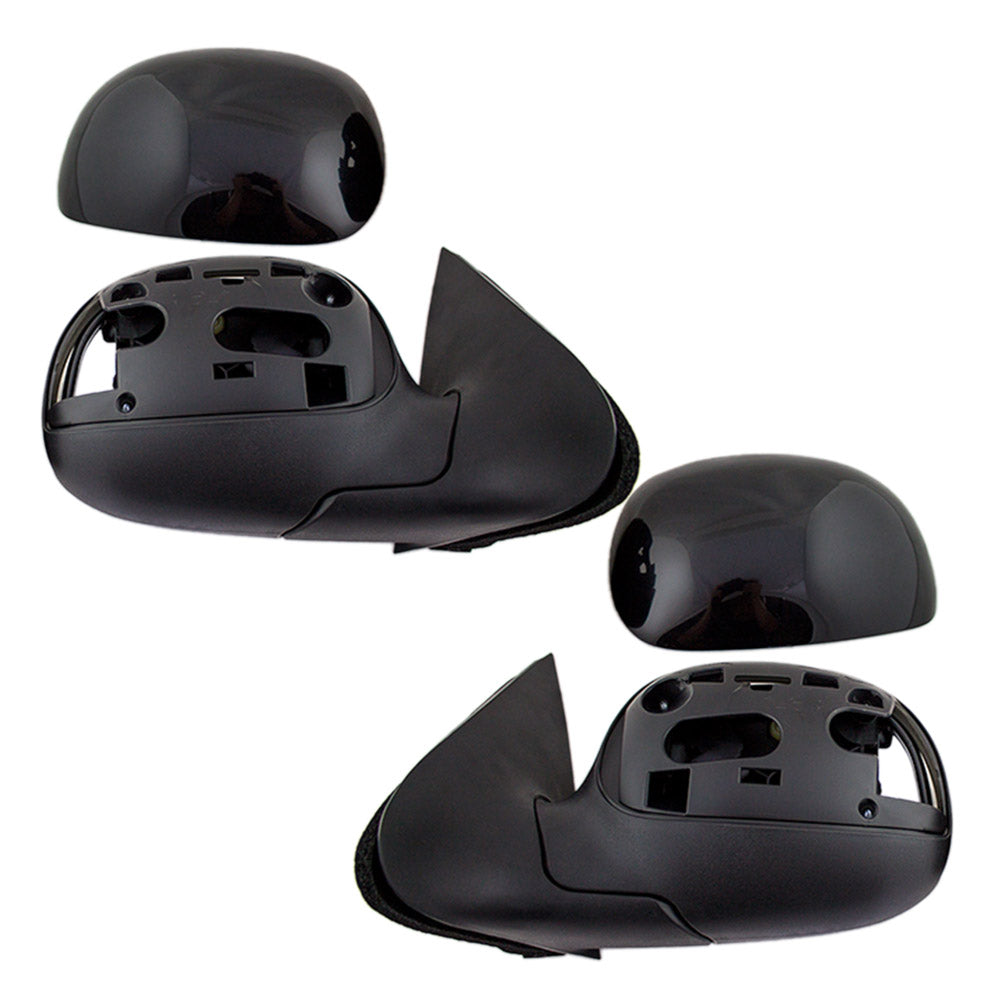 Replacement Driver and Passenger Manual Side View Contour Type Mirrors Compatible with 1997-2002 F150 F250 Light Duty Pickup Truck