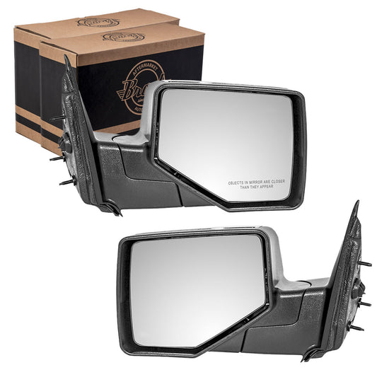 Driver and Passenger Manual Side View Mirrors Textured with Chrome Covers Replacement for 06-11 Ranger Pickup Truck 8L5Z17683EA 8L5Z17682EA