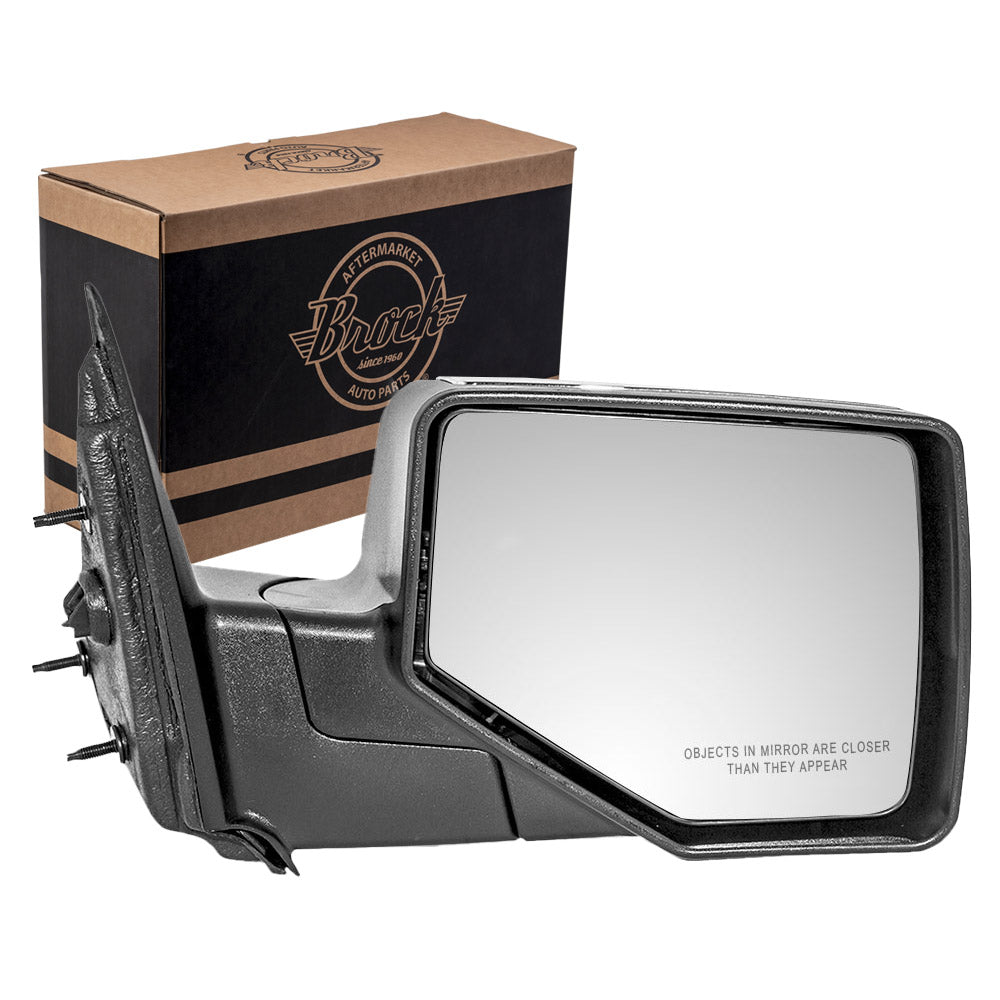 Manual Mirror fits 06-11 Ford Ranger Pickup Passenger Textured w/ Chrome Cover