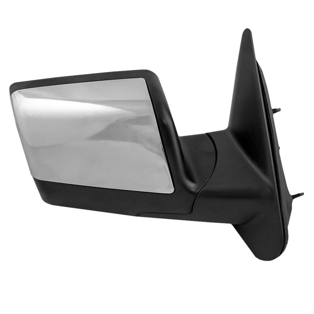 Manual Mirror fits 06-11 Ford Ranger Pickup Passenger Textured w/ Chrome Cover