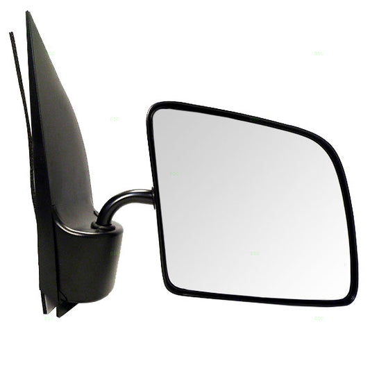 Passengers Manual Side View Mirror Paddle Type Swing Lock Flat Glass Replacement for 1992-2007 E-Series Van F4UZ17682C