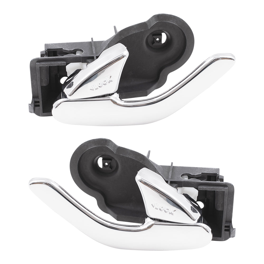 Brock Replacement Pair Set Inside Interior Chrome Door Handles Compatible with Escape Mariner & Hybrid Tribute EF92-73-330