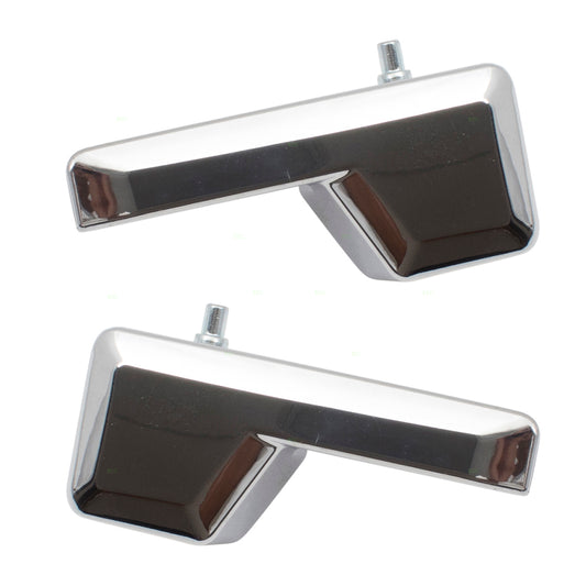 Brock Replacement Pair Set Inside Interior Chrome Door Handles Compatible with 07-14 Edge 7T4Z7822601BA 7T4Z7822600BA