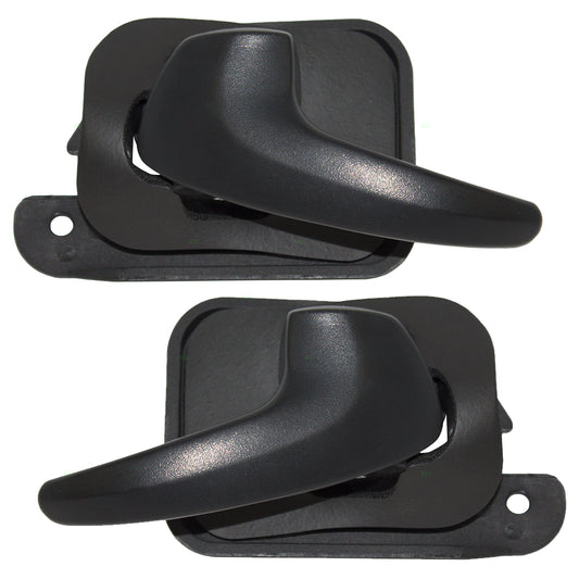 Brock Replacement Pair Set Front Inside Interior Black Door Handles Compatible with 1999-2004 Mustang GT Mach I Base Equipado SVT Cobra