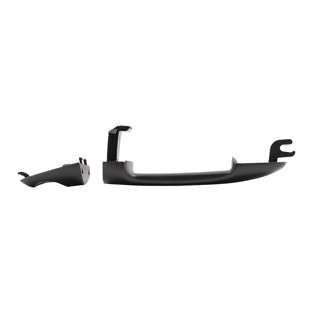 Brock Replacement Pair Set Front Outside Exterior Door Handles w/ Keyhole Compatible with 2000-2007 Focus 2001-2006 Tribute