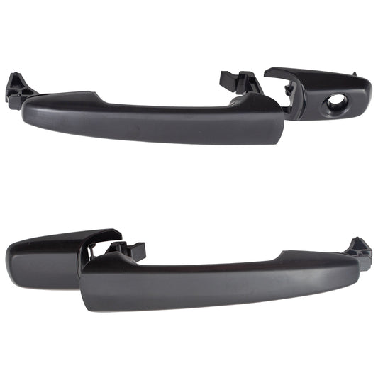 Brock Replacement Pair Set Outside Door Handles Front w/ Cap Compatible with 06-12 Fusion Milan MKZ Zephyr Replaces AE5Z5422404AA