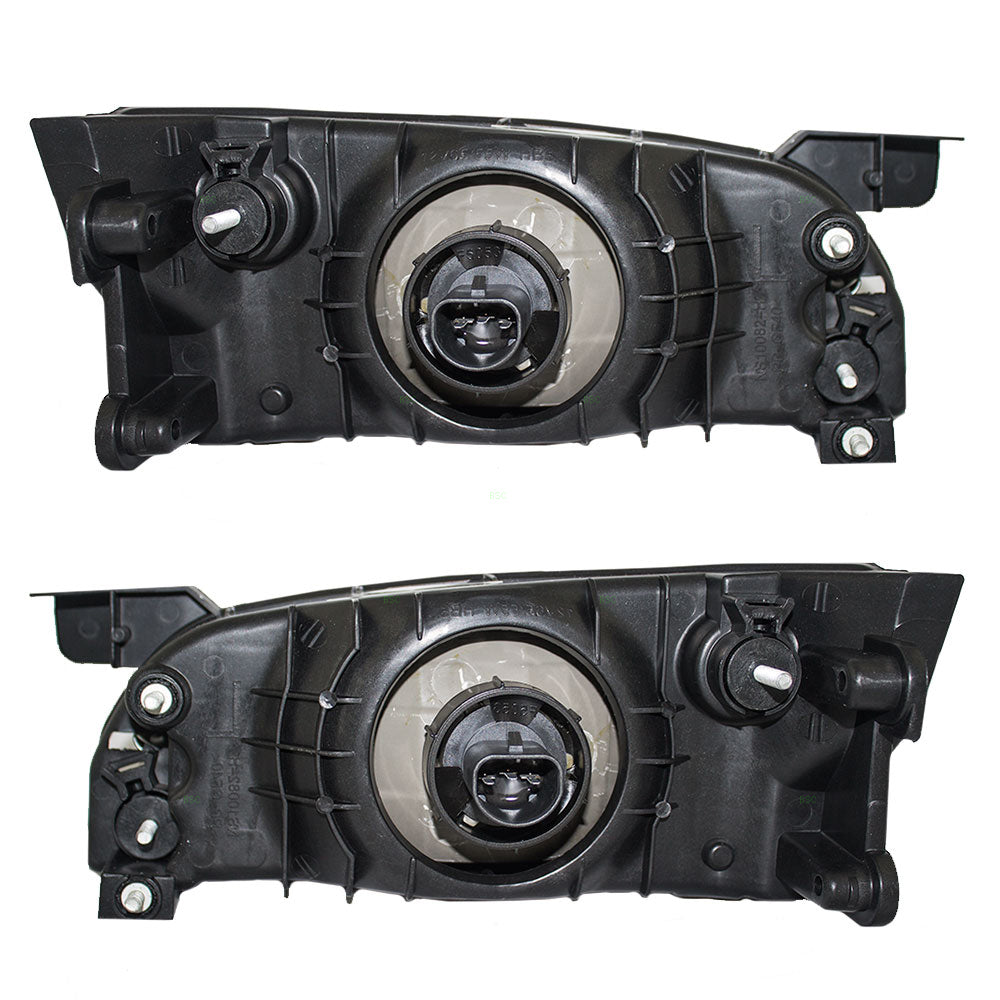 Brock Replacement Driver and Passenger Headlights Headlamps Compatible with 98-99 Altima 26060-9E025 26010-9E025