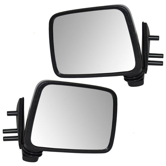 Replacement Set Driver and Passenger Manual Side View Mirrors Door Mounted Compatible with 1986-1997 Pathfinder 9630211G7A K630111G26