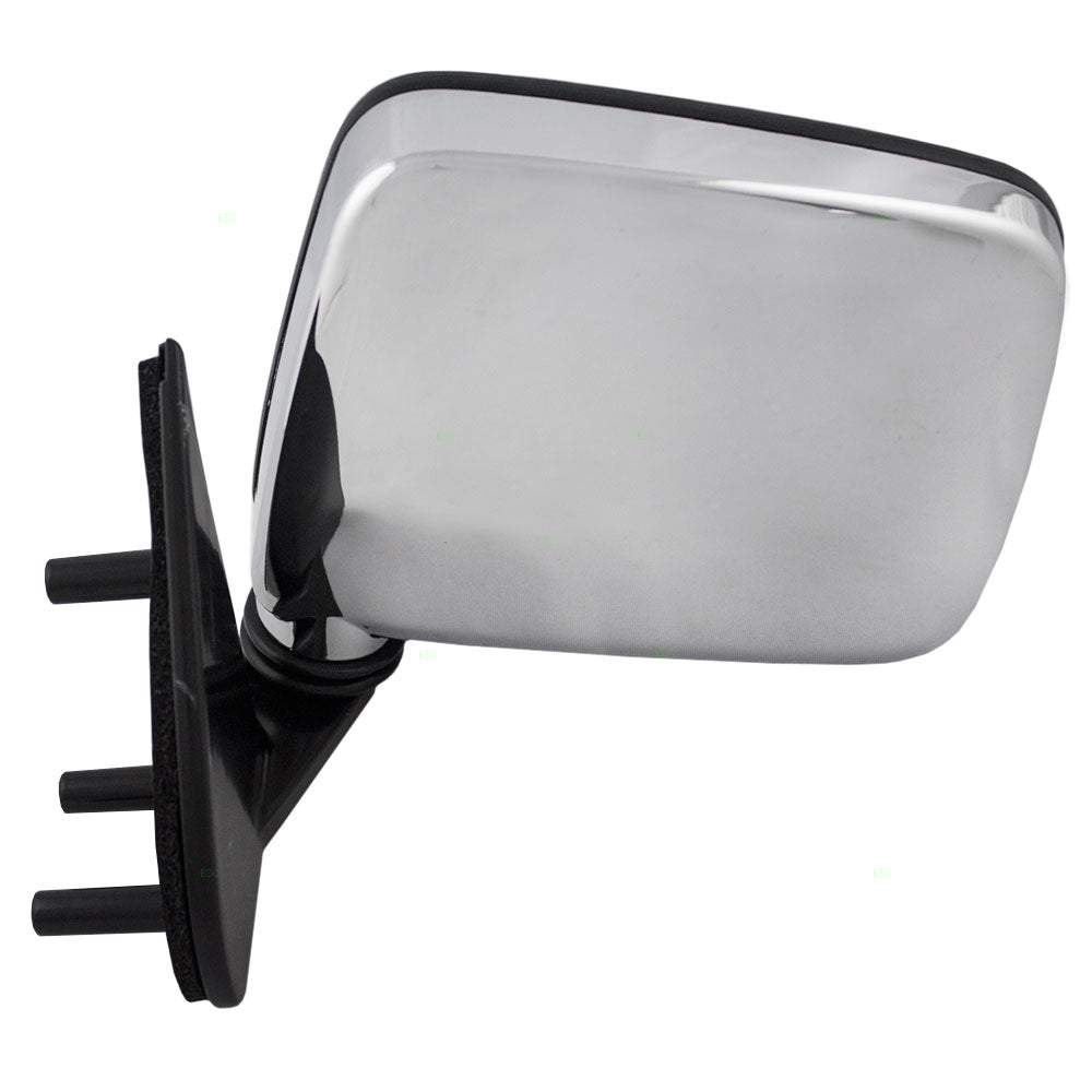 Drivers Side View Manual Mirror Chrome Cover for Nissan Pickup Truck Pathfinder