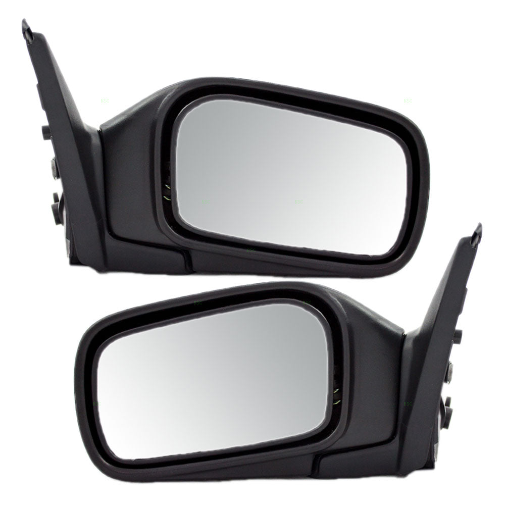 Replacement Set Driver and Passenger Manual Side View Mirrors Compatible with 1991-1994 Sentra Sedan Textured Black 9630265Y00 96301Q5710