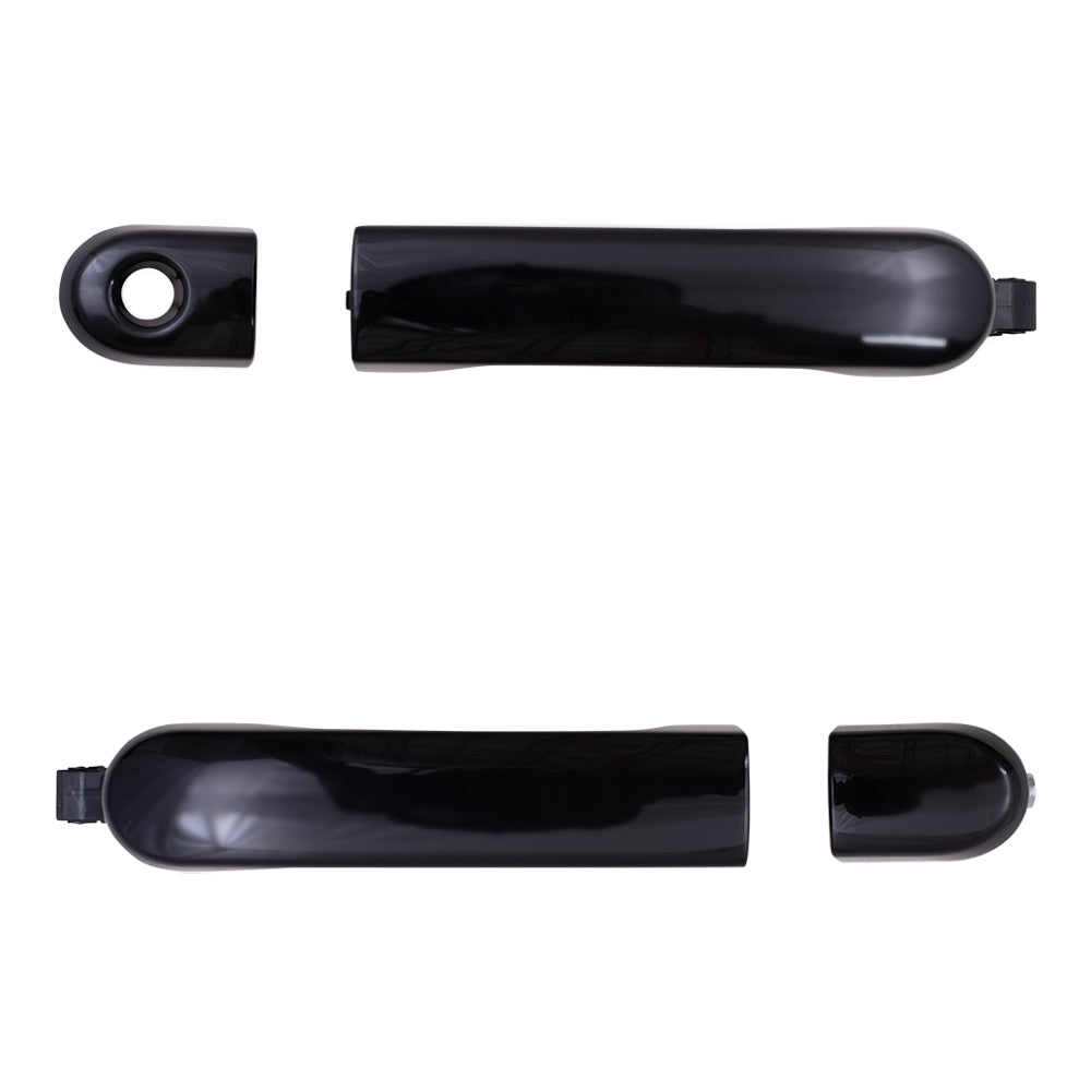 Brock Replacement Pair Set Front Outside Door Handles Compatible with 07-11 Versa Hatchback & Sedan 80644-EL12A 82646-EL12B