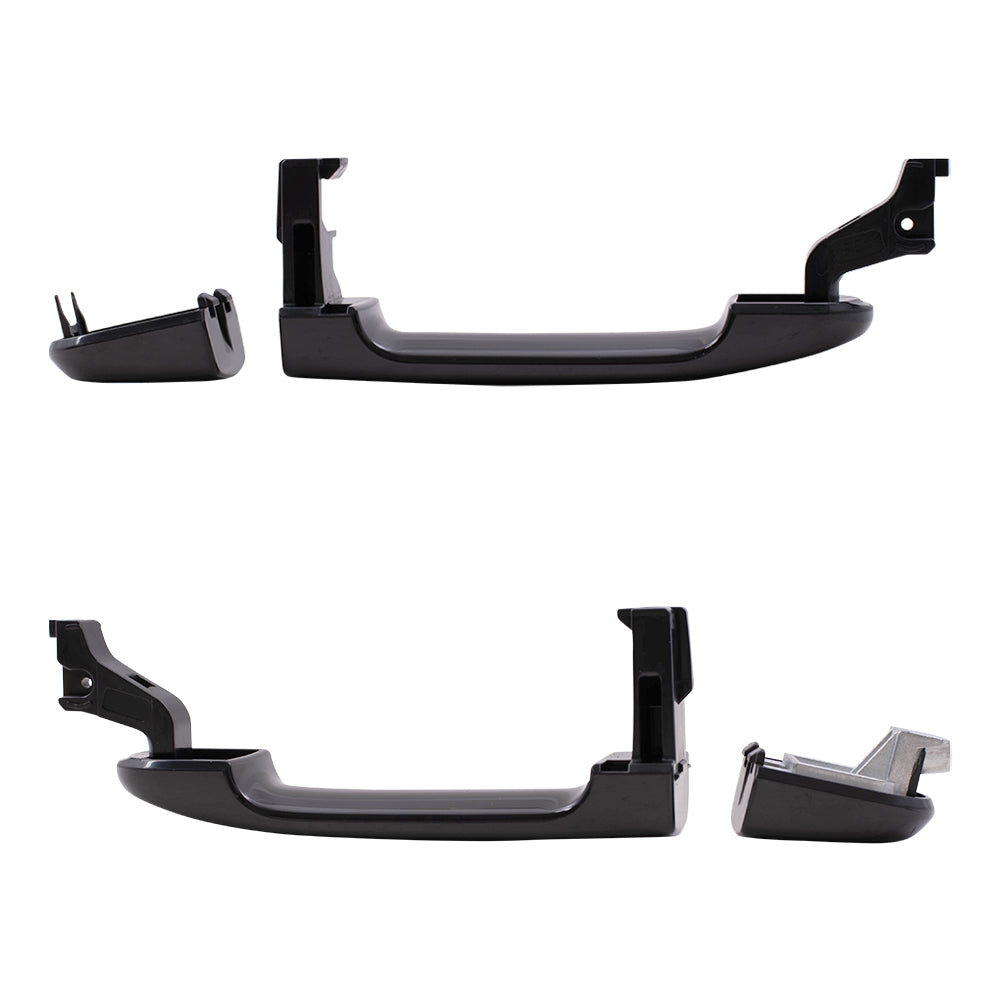 Brock Replacement Pair Set Front Outside Door Handles Compatible with 07-11 Versa Hatchback & Sedan 80644-EL12A 82646-EL12B