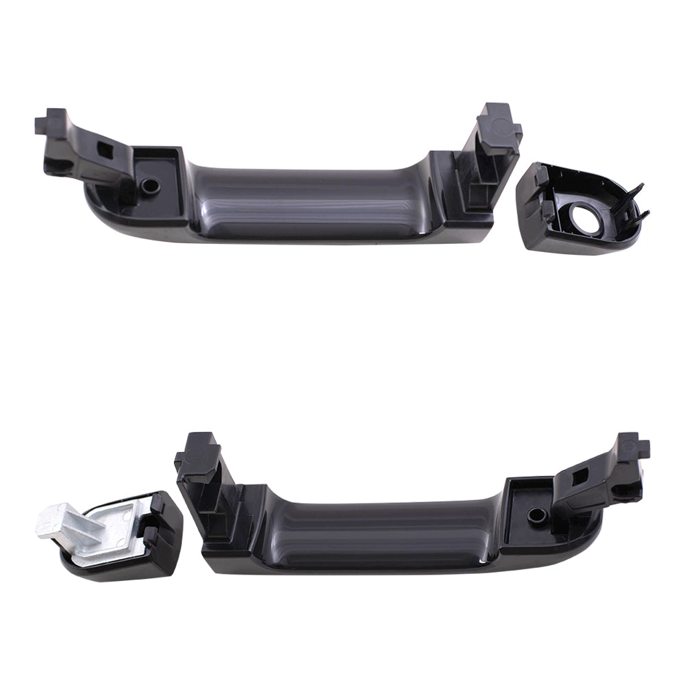 Brock Replacement Pair Set Front Outside Door Handles Compatible with 07-11 Versa Hatchback & Sedan 80644-EL12A 82646-EL12B