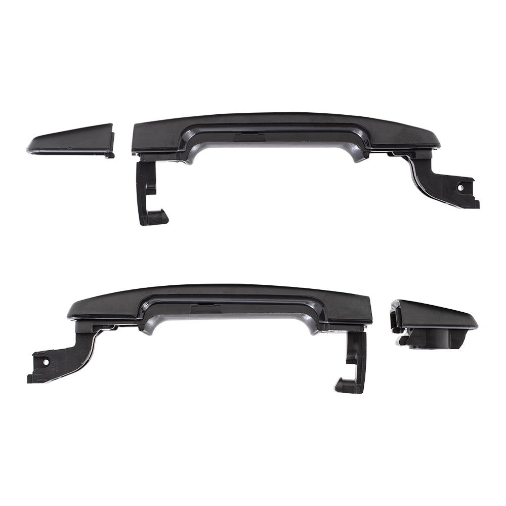 Brock Replacement Pair Set Front Outside Exterior Door Handles & Covers Compatible with 07-12 Altima 80607-JA59A 80606-JA59A