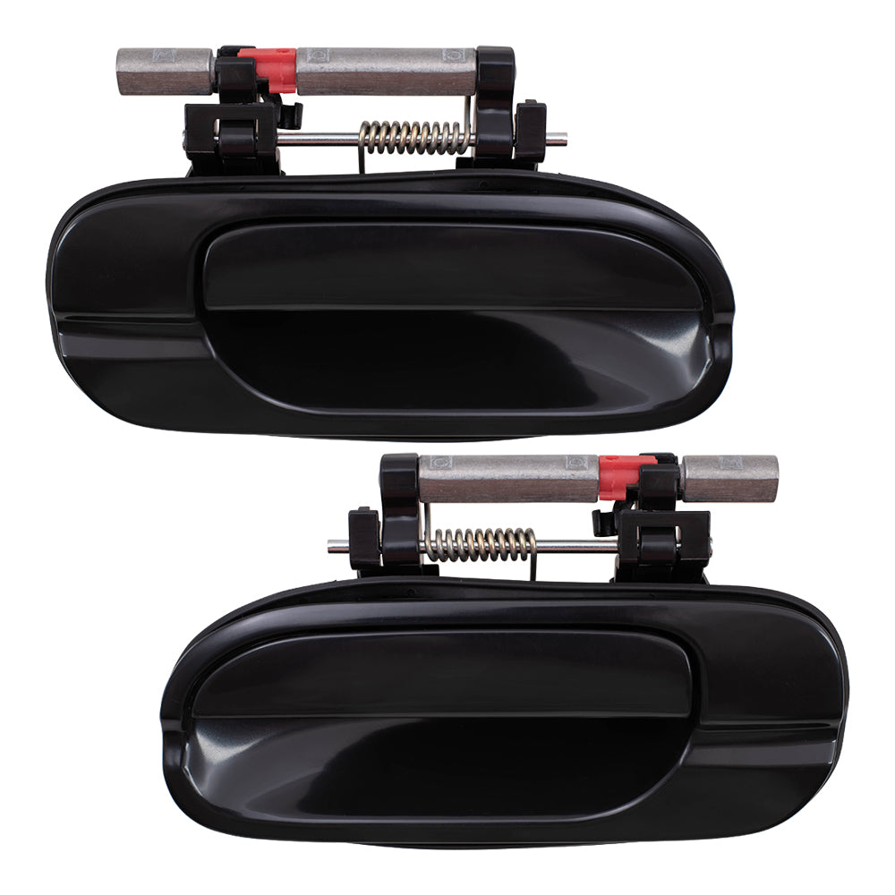 Brock Replacement Pair Set Rear Outside Exterior Door Handles Compatible with 00-06 Sentra 82607-6Z603 82606-6Z603