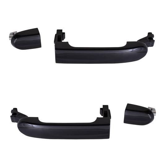 Brock Replacement Set Rear Outside Door Handles Compatible with 07-11 Versa