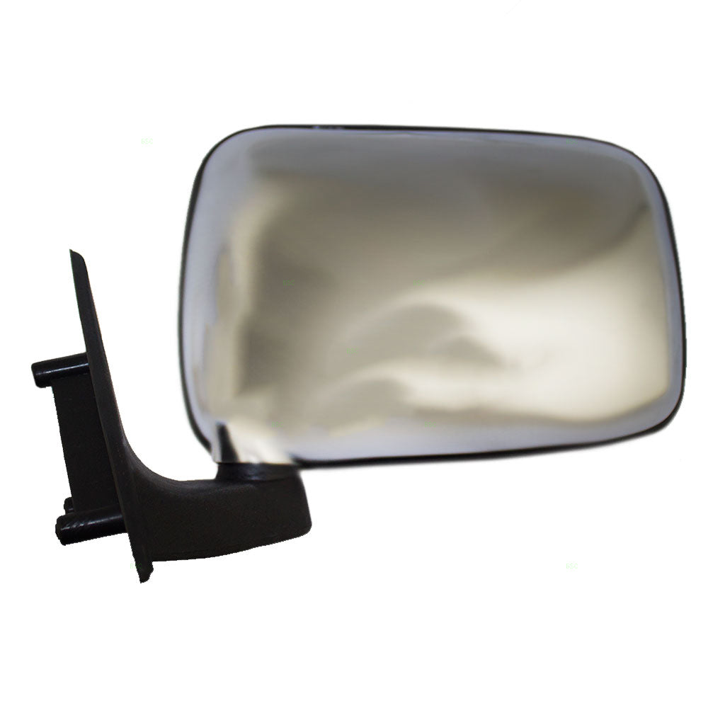 Brock Aftermarket Replacement Driver Left Manual Mirror Chrome Housing Compatible with 1986-1993 Mazda B-Series Pickup