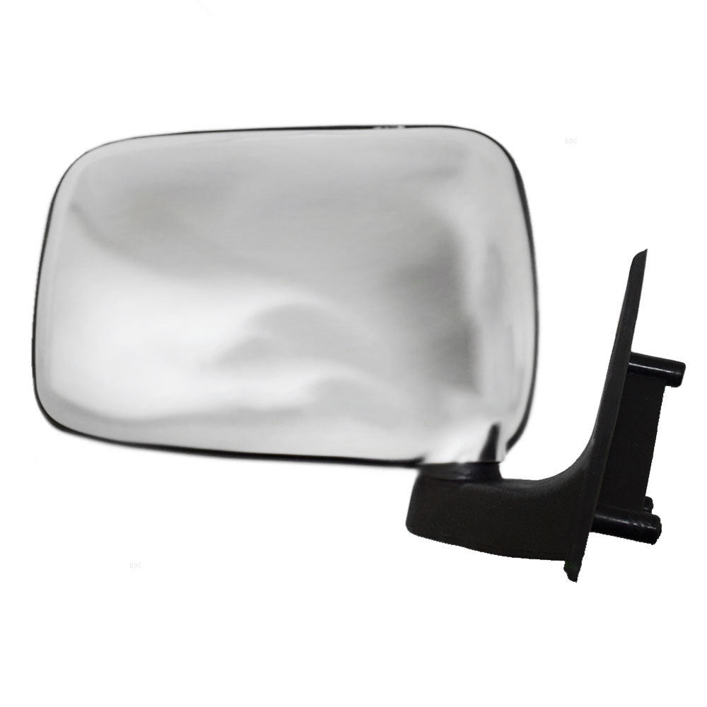 Brock Aftermarket Replacement Passenger Right Manual Mirror Chrome Housing Compatible with 1986-1993 Mazda B-Series Pickup