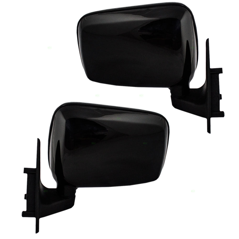 Brock Aftermarket Replacement Driver Left Passenger Right Manual Mirror Paint To Match Matte Black Housing Set Compatible with 1986-1993 Mazda B-Series Pickup