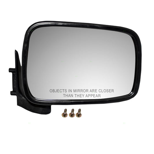 Brock Aftermarket Replacement Passenger Right Manual Mirror Paint To Match Matte Black Housing Compatible with 1986-1993 Mazda B-Series Pickup