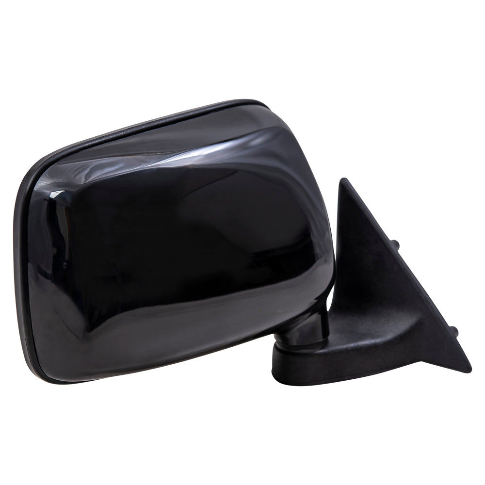 Brock Aftermarket Replacement Driver Left Passenger Right Manual Mirror Paint To Match Gloss Black Housing Set Compatible with 1986-1993 Mazda B-Series Pickup