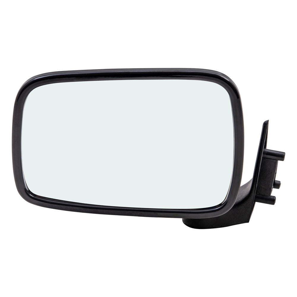 Brock Aftermarket Replacement Driver Left Manual Mirror Paint To Match Gloss Black Housing Compatible with 1986-1993 B-Series Pickup