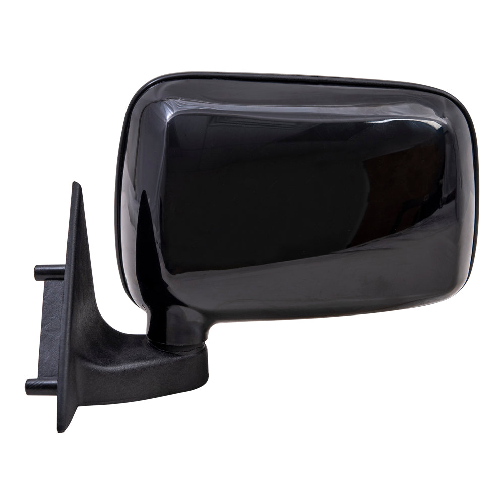 Brock Aftermarket Replacement Driver Left Manual Mirror Paint To Match Gloss Black Housing Compatible with 1986-1993 B-Series Pickup