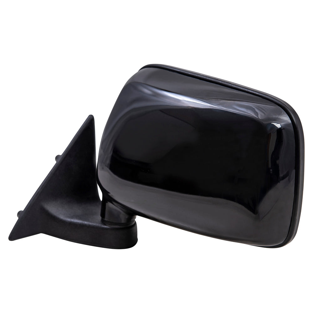 Brock Aftermarket Replacement Driver Left Manual Mirror Paint To Match Gloss Black Housing Compatible with 1986-1993 B-Series Pickup