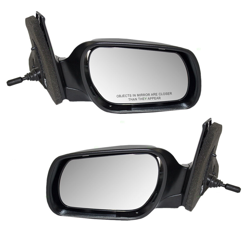 Driver and Passenger Manual Remote Side View Mirrors Replacement for Mazda 3 Mazda3 BN8P69180K BN8P69120K