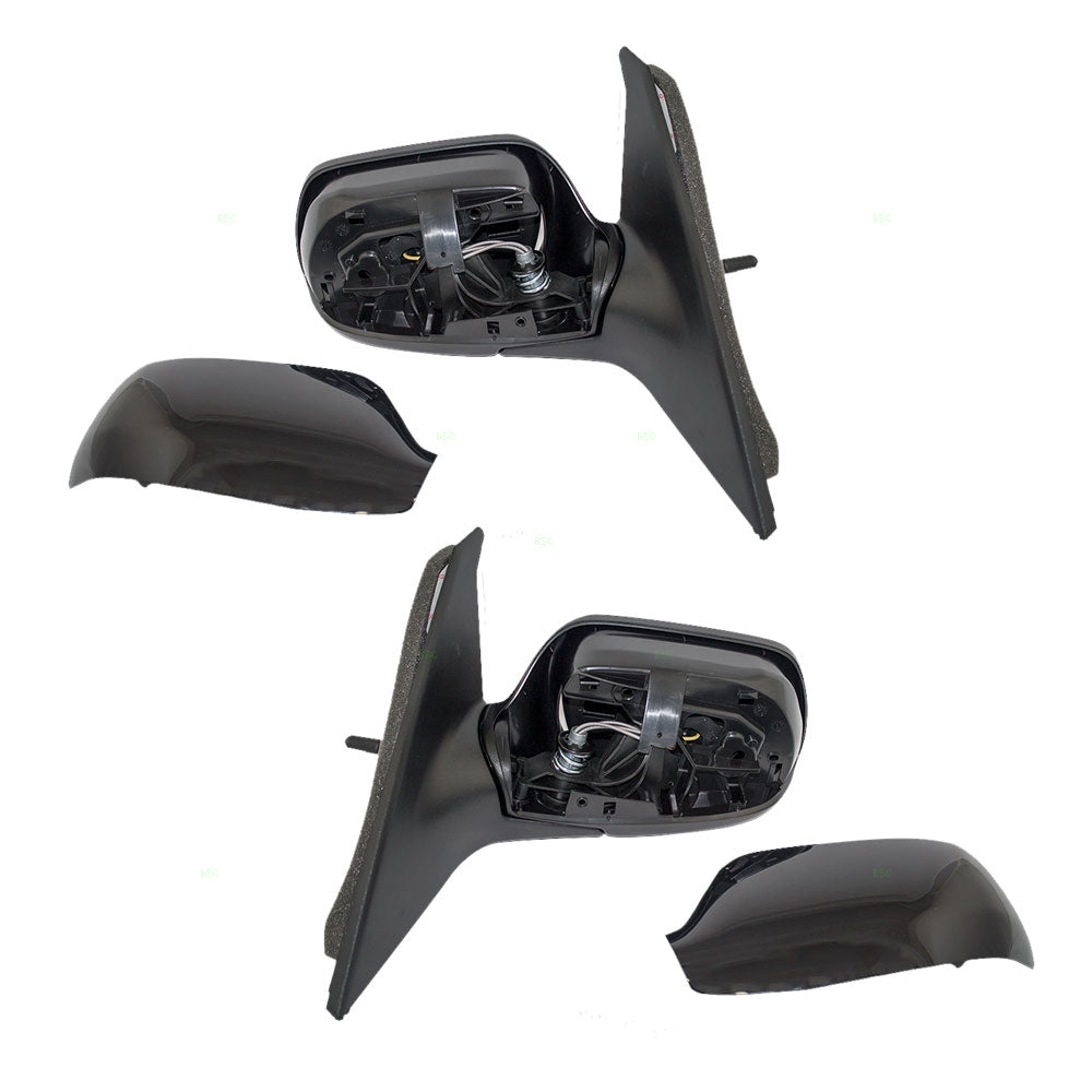 Driver and Passenger Manual Remote Side View Mirrors Replacement for Mazda 3 Mazda3 BN8P69180K BN8P69120K