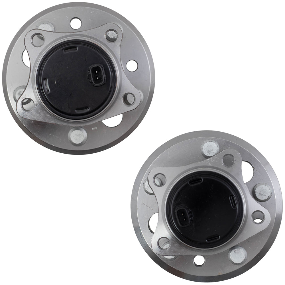 Brock Replacement Rear Wheel Bearings and Hub Assemblies Compatible with 02-11 Camry with ABS