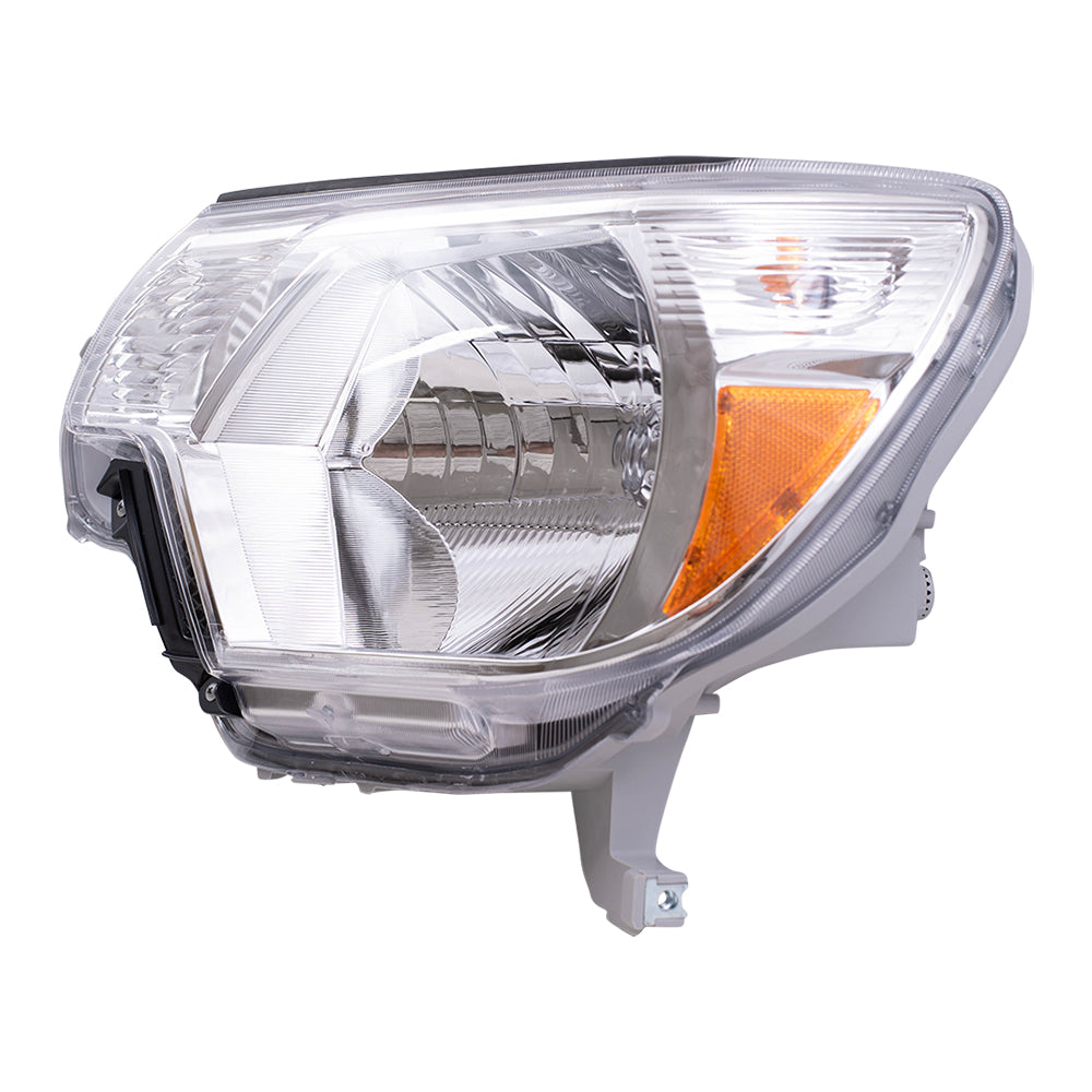 Brock Replacement Drivers Headlight Lens with Chrome Bezel Compatible with Tacoma Pickup Truck 81150-04180