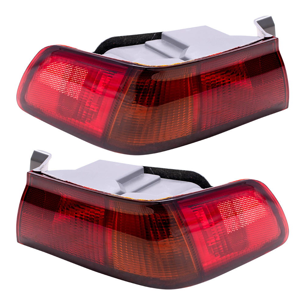 Brock Replacement Driver and Passenger Tail Lights Quarter Panel Mounted Compatible with 97-99 Camry 81561AA010 81551AA010