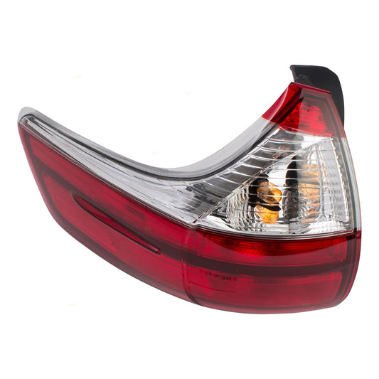 Brock Replacement Driver Tail Light Quarter Mounted Compatible with 2015-2019 Toyota Sienna EXCEPT SE