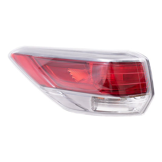 Brock Replacement Drivers Taillight Tail Lamp Quarter Panel Mounted Lens Compatible with 14-15 SUV 81560-0E100