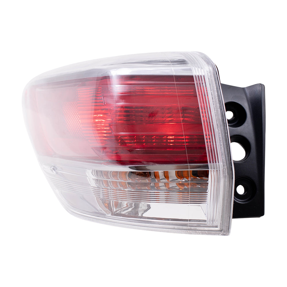 Brock Replacement Drivers Taillight Tail Lamp Quarter Panel Mounted Lens Compatible with 14-15 SUV 81560-0E100