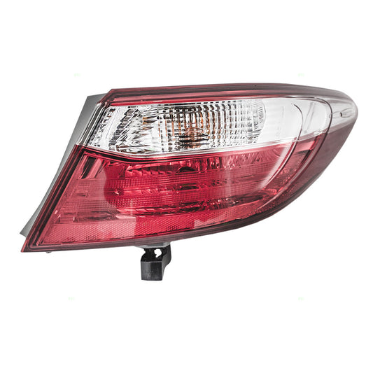 Brock Replacement Passengers Taillight Tail Lamp Quarter Panel Mounted Red w/ Clear Lens Compatible with 15-17 Camry & Hybrid 81550-06640